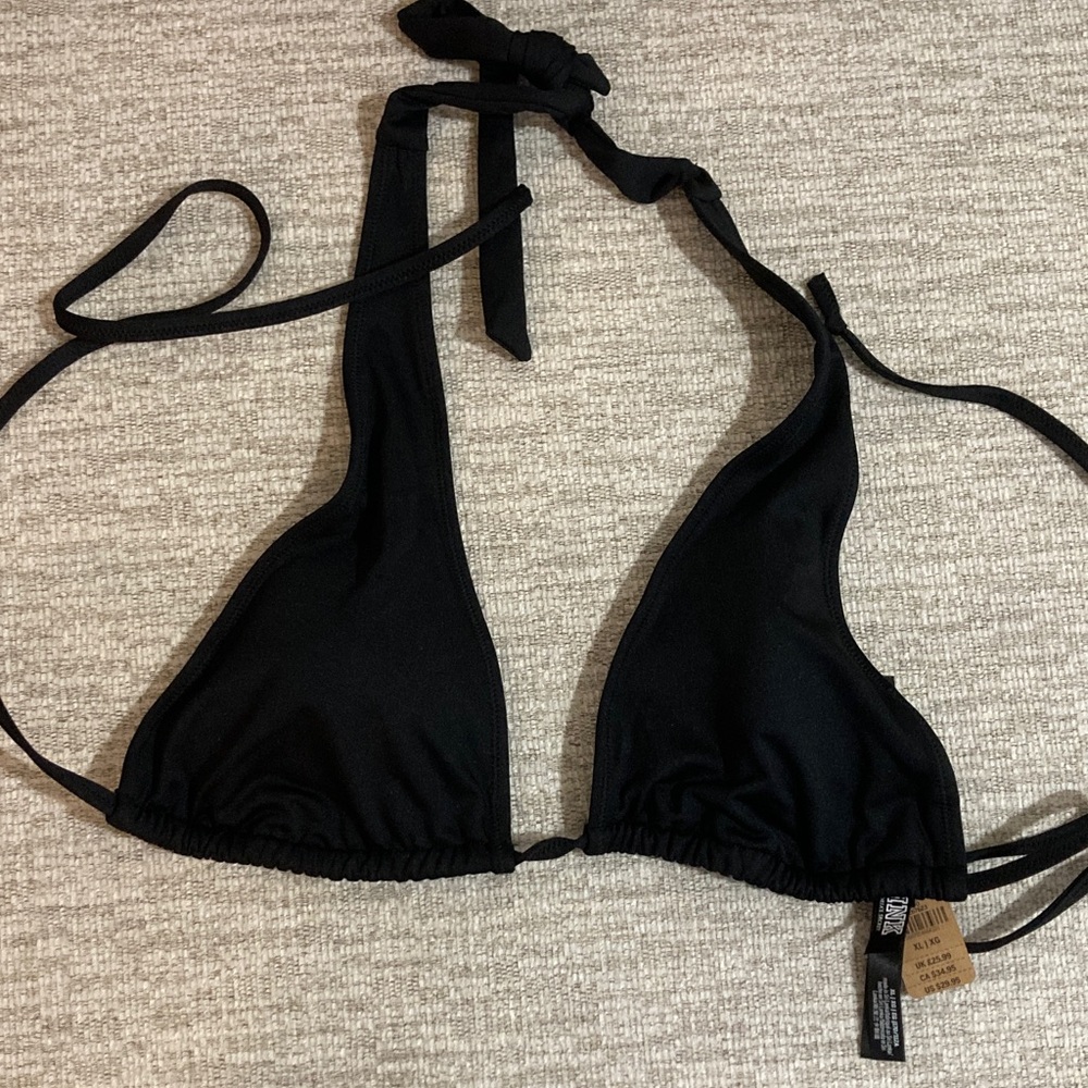PINK Victoria's Secret Black Bikini Top xl